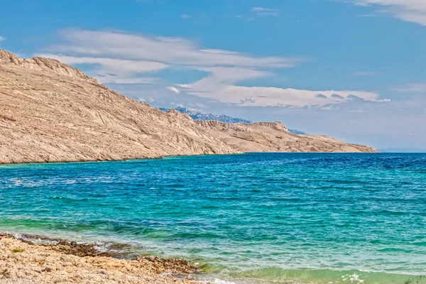 Hırvatistan 'ın Pag adasında Plaj Rucica' sı