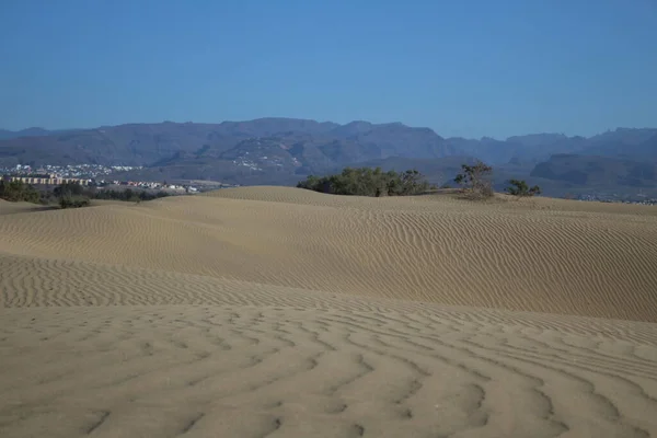 从无人驾驶飞机上看到马斯帕洛马斯的沙丘 — 图库照片