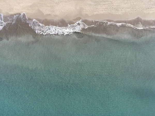 Gökyüzünden Maspalomas sahilinin manzarası