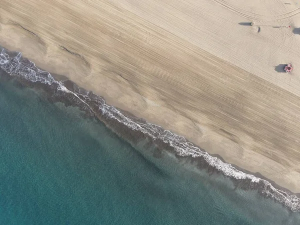 Gökyüzünden Maspalomas sahilinin manzarası