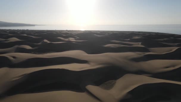 Dünen Bei Maspalomas Von Einer Drohne Aus Gesehen — Stockvideo