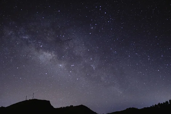 Jüpiter ve Satürn ile ufukta görünen Samanyolu.