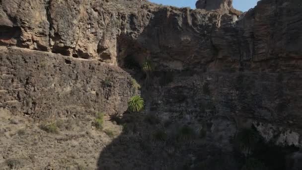 Tekintse Meg Impozáns Mély Kanyon Gran Canaria Sziget — Stock videók