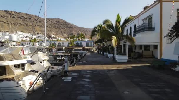 Vista Del Increíble Puerto Mogan Islas Canarias — Vídeos de Stock