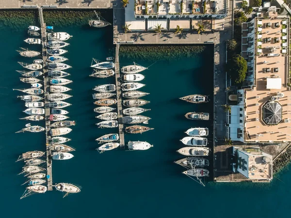 Blick Auf Den Fantastischen Hafen Mogan Kanarische Inseln — Stockfoto