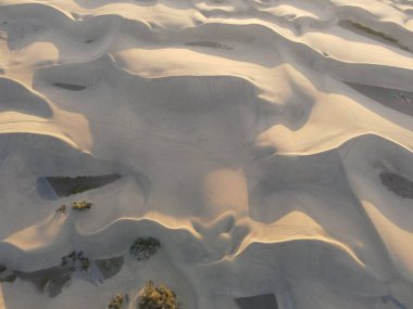 Maspaloma Kumulları 'nın doğal rezervinin havadan görünüşü