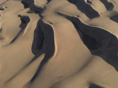 Maspaloma Kumulları 'nın doğal rezervinin havadan görünüşü