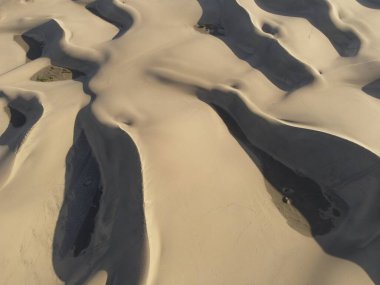 Maspaloma Kumulları 'nın doğal rezervinin havadan görünüşü