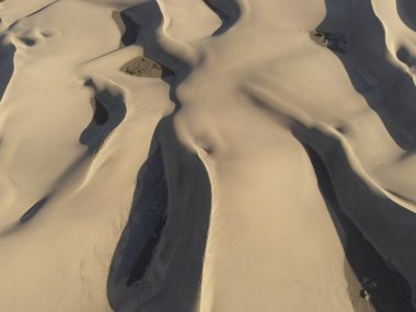Maspaloma Kumulları 'nın doğal rezervinin havadan görünüşü