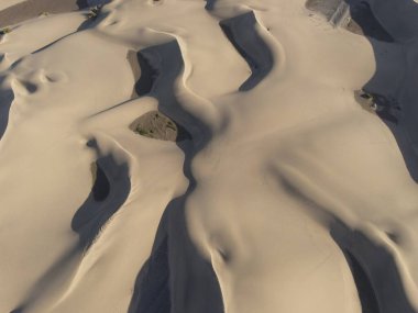 Maspaloma Kumulları 'nın doğal rezervinin havadan görünüşü