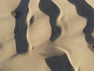 Maspaloma Kumulları 'nın doğal rezervinin havadan görünüşü