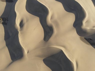 Maspaloma Kumulları 'nın doğal rezervinin havadan görünüşü