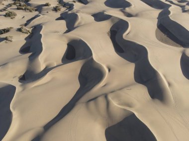 Maspaloma Kumulları 'nın doğal rezervinin havadan görünüşü