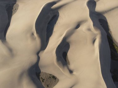 Maspaloma Kumulları 'nın doğal rezervinin havadan görünüşü