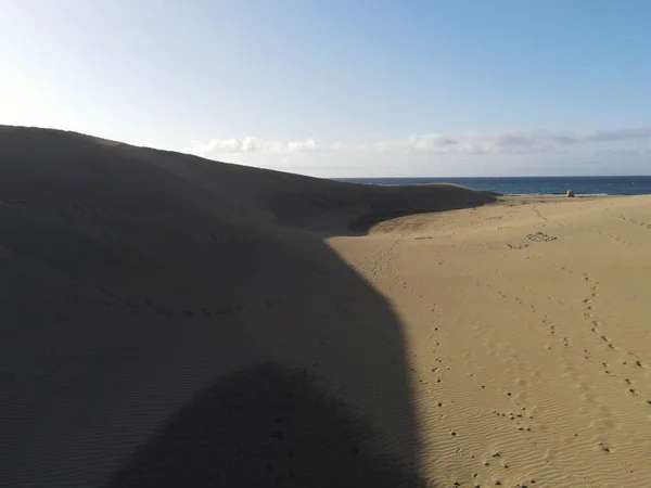 Flygfoto Över Maspalomas Dunes Naturreservat — Stockfoto