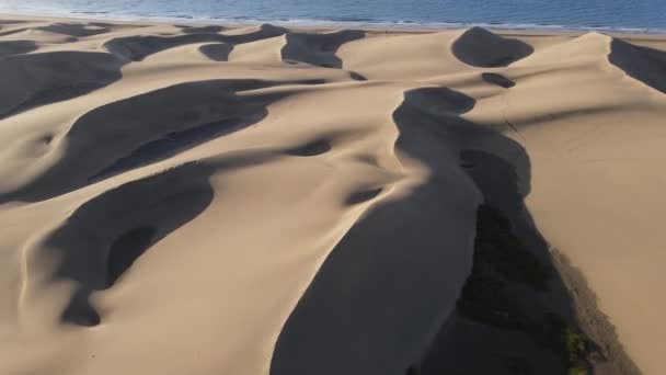 Luftaufnahme Des Naturparks Der Dünen Von Maspalomas — Stockvideo