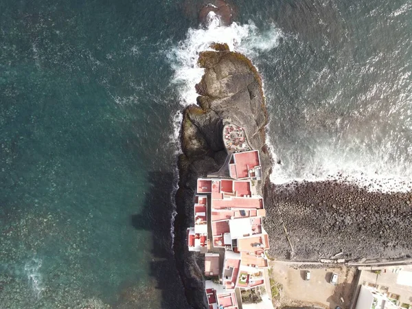 Vista Una Playa Rocosa Costa Norte Isla Gran Canaria — Foto de Stock