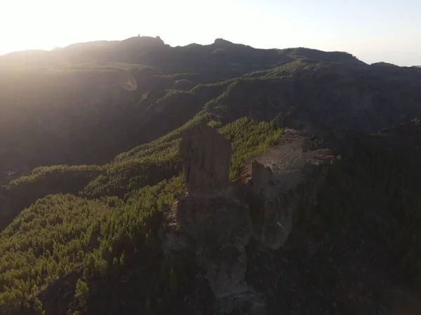 Luftaufnahme Des Naturdenkmals Roque Nublo — Stockfoto