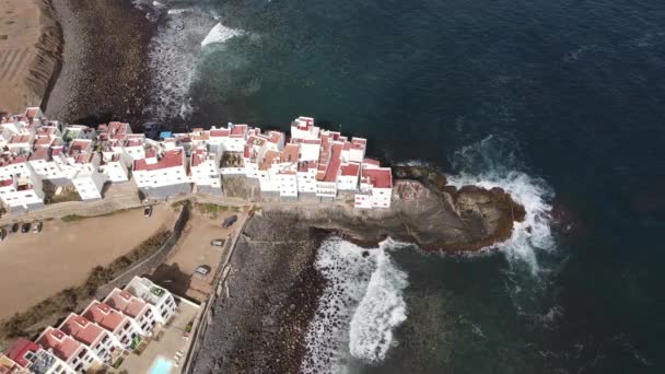 Vue Une Plage Rochers Sur Côte Nord Île Gran Canaria — Video