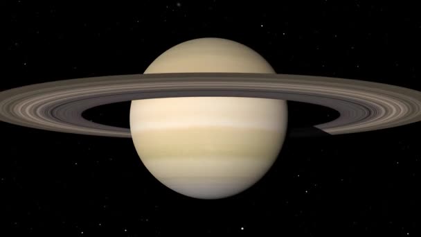 Vista Gerada Por Computador Planeta Saturno — Vídeo de Stock