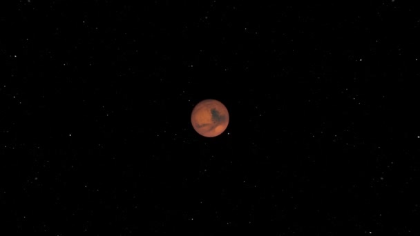 Vista Mars Flyby Con Sus Características Superficie — Vídeos de Stock