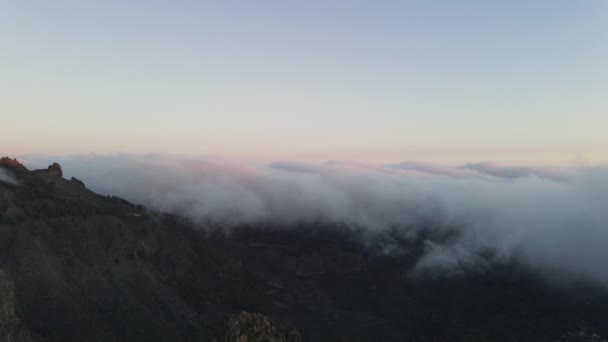 Wolkenmeer Auf Dem Gipfel Der Kanarischen Inseln — Stockvideo