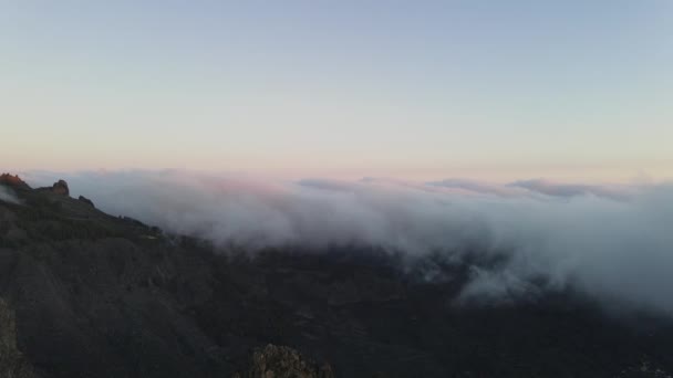 Mer Nuages Sommet Des Îles Canaries — Video