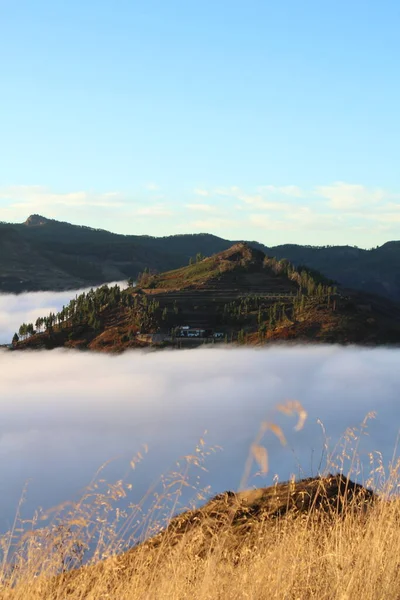 Vista Del Mar Nubes Por Mañana — Foto de Stock