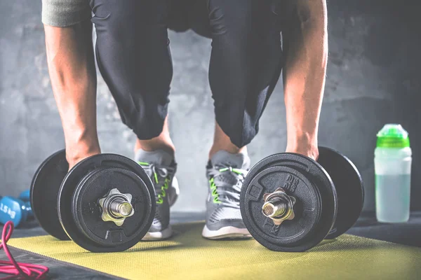 Man having functional fitness training in sport gym