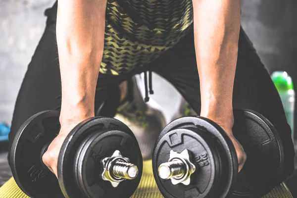 Man having functional fitness training in sport gym