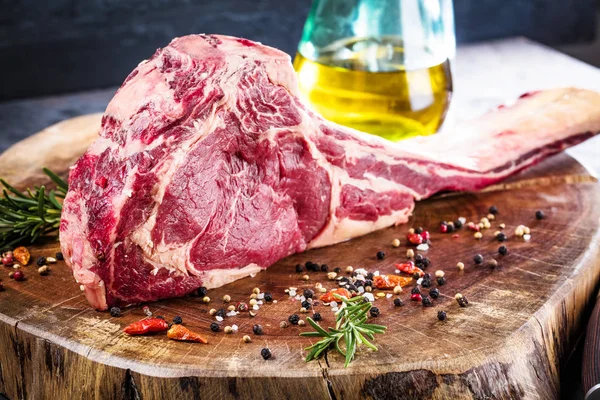 Barbecue Tomahawk Steak Copy Space — Stock Photo, Image
