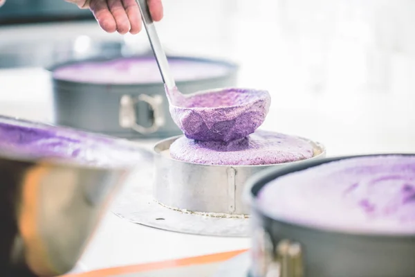 Tészta Shop Pékség Így Torták Sütemények Kész Nők — Stock Fotó