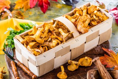 Mantar ile sağlıklı gıda arka plan 