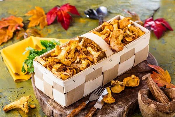 Gesunde Ernährung Hintergrund Mit Pilzen — Stockfoto