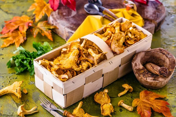 Gesunde Ernährung Hintergrund Mit Pilzen — Stockfoto