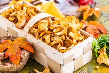 Mantar ile sağlıklı gıda arka plan 