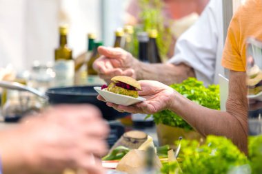 Vegitarian Burger sokak gıda Festivali 