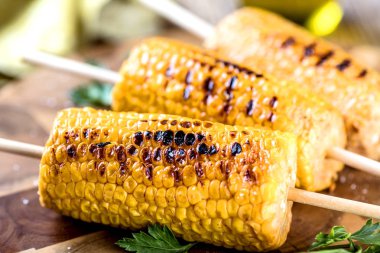 Lezzetli ızgara Mısır yakın çekim