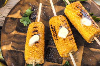 Lezzetli ızgara Mısır yakın çekim