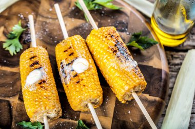 Lezzetli ızgara Mısır yakın çekim