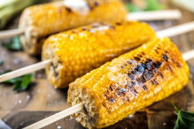 Lezzetli ızgara Mısır yakın çekim