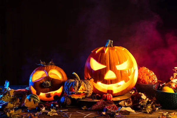 Cabeça Abóbora Helloween Cartão Saudação — Fotografia de Stock