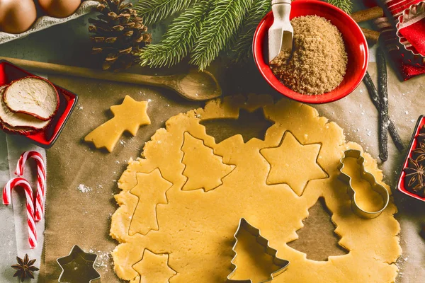 Natal Cozinhando Com Ingrediente Cozimento — Fotografia de Stock