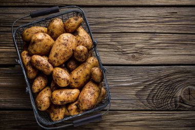 Taze patates, sağlıklı gıda kavramı