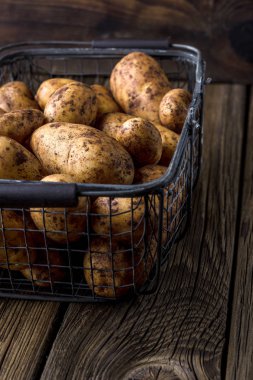 Taze patates, sağlıklı gıda kavramı