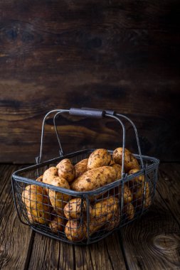 Taze patates, sağlıklı gıda kavramı