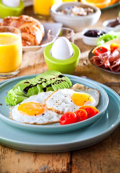 Домашній Смачний Американський Сніданок — стокове фото