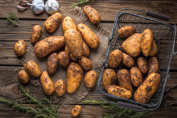 Batatas Frescas Conceito Alimentação Saudável — Fotografia de Stock