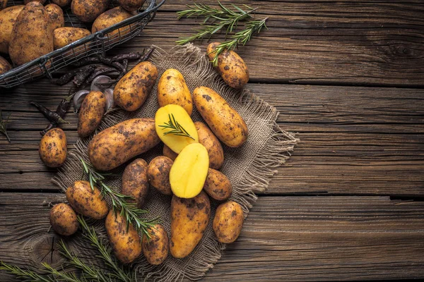 Batatas Frescas Conceito Alimentação Saudável — Fotografia de Stock