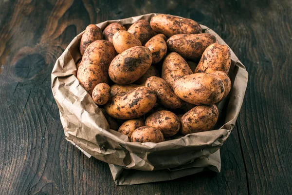 Patatas Frescas Concepto Comida Saludable — Foto de Stock
